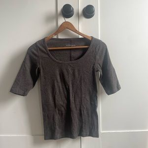 Everlane Pima micro-rib scoop-neck tee